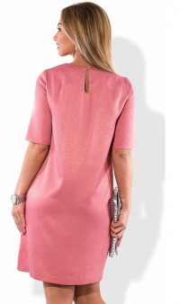 Модное коралловое женское платье размеры от XL ПБ-305, фото 2