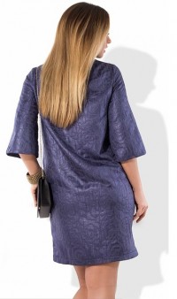 Модное женское платье мини темно синее размеры от XL ПБ-485, фото 2