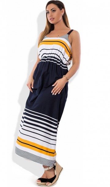Платье-сарафан макси на лето размеры от XL ПБ-337, фото