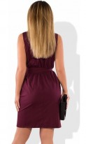 Стильное женское платье мини цвета марсала размеры от XL ПБ-577, фото 2