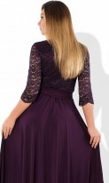 Вечернее платье макси темно-фиолетовое размеры от XL ПБ-401, фото 2