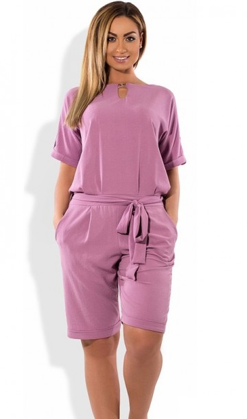 Женский комбинезон с шортами лиловый размеры от XL 4275, фото
