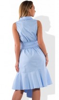 Женское асимметричное платье голубое размеры от XL ПБ-586, фото 2