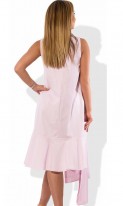 Женское асимметричное платье розовое размеры от XL ПБ-585, фото 2