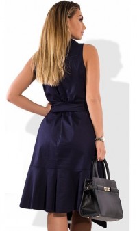 Женское асимметричное платье темно синее размеры от XL ПБ-584, фото 2