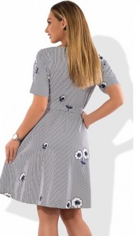 Женское платье халат из коттона с вышивкой размеры от XL ПБ-565, фото 2