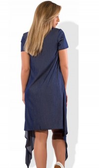 Женское платье из джинса с ассимметричным подолом размеры от XL ПБ-518, фото 2