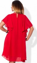 Женское платье красное со стразами на вороте размеры от XL ПБ-611, фото 2