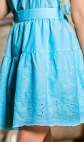 Летнее хлопковое платье голубого цвета Д-1444 фото 3