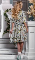 Летнее платье в цветочек из ткани софт Д-1440 фото 2