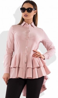 Рубашка бэби-долл лиловая со шлейфом размеры от XL 3145, фото