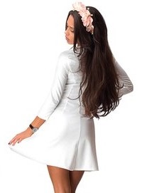 Белое короткое платье Д-1574 фото 2