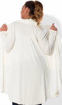 Модный кардиган накидка белого цвета размеры от XL 5028, фото 2