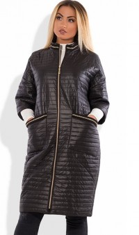 Модный кардиган пальто черного цвета размеры от XL 5068, фото