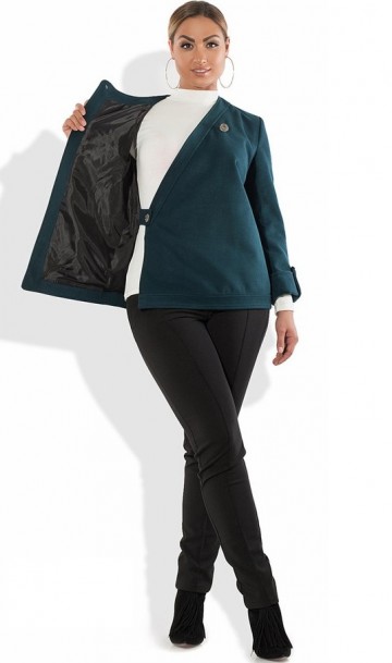 Стильный кардиган пальто асимметричный укороченный размеры от XL 5058, фото