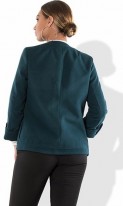 Стильный кардиган пальто асимметричный укороченный размеры от XL 5058, фото 2