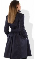 Темно синий кардиган пальто под пояс с подкладом размеры от XL 5046, фото 2