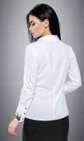 Белая дизайнерская блузка с вышивкой СК-573 фото 2