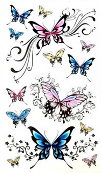 Временные татуировки с бабочками ТБ-149
