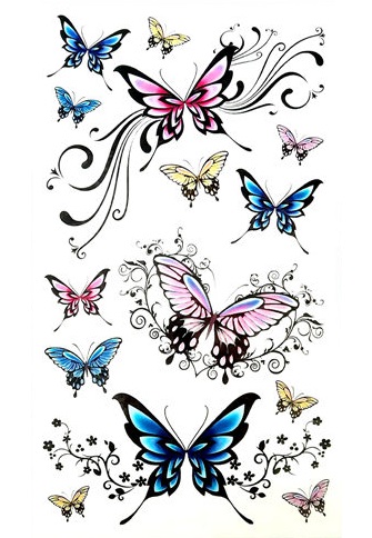 Временные татуировки с бабочками ТБ-149