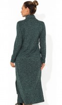 Асимметричное платье макси зеленое из ангоры размеры от XL ПБ-667, фото 2