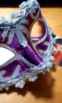 Карнавальная венецианская маска фиолетовая А-1038 фото 2