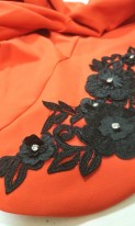Костюм двойка платье с оранжевым жакетом КТ-310 фото 3