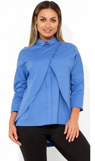 Стильная блуза асимметричная со шлейфом размеры от XL 3164, фото