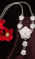Стильное женское ожерелье с цветами ТБ-151 фото 2