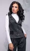 Женский деловой брючный костюм с жилеткой КТ-330 фото 3