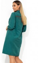 Женское платье-рубашка изумрудного цвета размеры от XL ПБ-119, фото 2