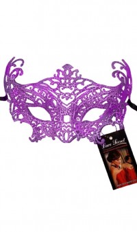 Ажурная карнавальная маска фиолетовая А-1070