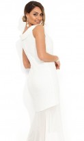 Гипюровое платье с воротником анжелика белое размеры от XL ПБ-813, фото 2