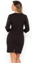 Красивое женское платье мини черное с размеры от XL ПБ-807, фото 2