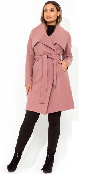 Модное женское кашемировое пальто на запах размеры от XL 5107, фото