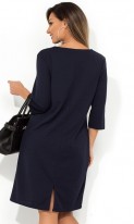 Стильное женское платье темно-синего цвета размеры от XL ПБ-161, фото 2