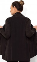 Элегантный черный кардиган накидка размеры от XL 5114, фото 2
