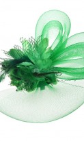 Женская дизайнерская шляпка зеленая А-1099 фото 2