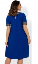 Красивое платье-миди трапеция с контрастным декором размеры от XL ПБ-773, фото 2