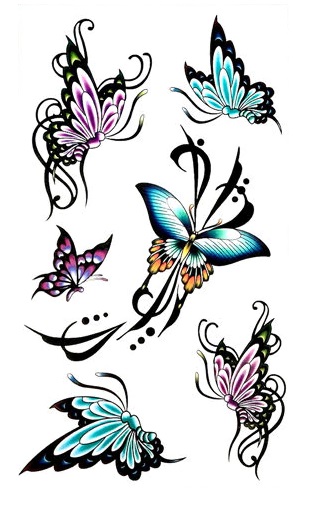 Временная татуировка волшебные бабочки ТБ-167