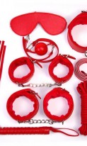 Красный комплект для ролевых игр БДСМ 10 предметов А-1139 фото 2