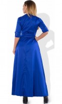 Синее платье макси в пол на запах размеры от XL ПБ-403, фото 2