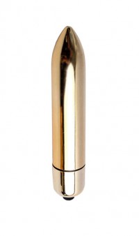 Мощный мини вибратор пуля золотой А-1159