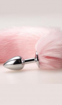 Секс набор розовый - анальная пробка хвостик и ушки А-1201 фото 2