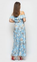 Легкое летнее платье голубое Д-201 фото 3