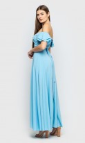 Романтичное платье голубое Д-529 фото 3
