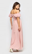 Романтичное платье розовое Д-532 фото 3