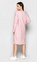 Теплое платье розового цвета Д-575 фото 3