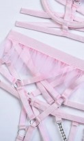 Розовый комплект соблазнительного белья П-859 фото 6