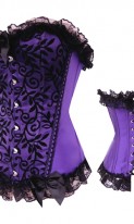Фиолетовый корсет с рюшами и узорами, фото 2